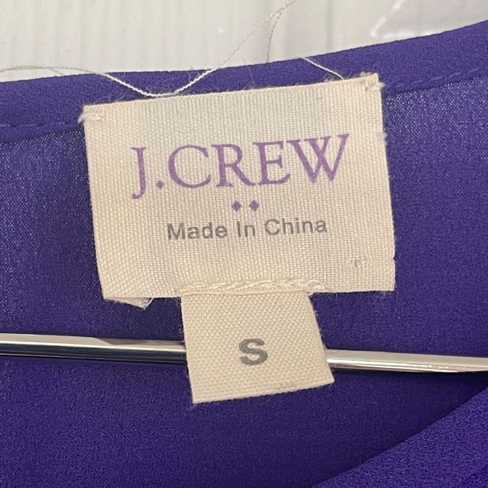 J.Crew Factory Store Royal Purple LS Blouse Sz S - Picture 2 of 5